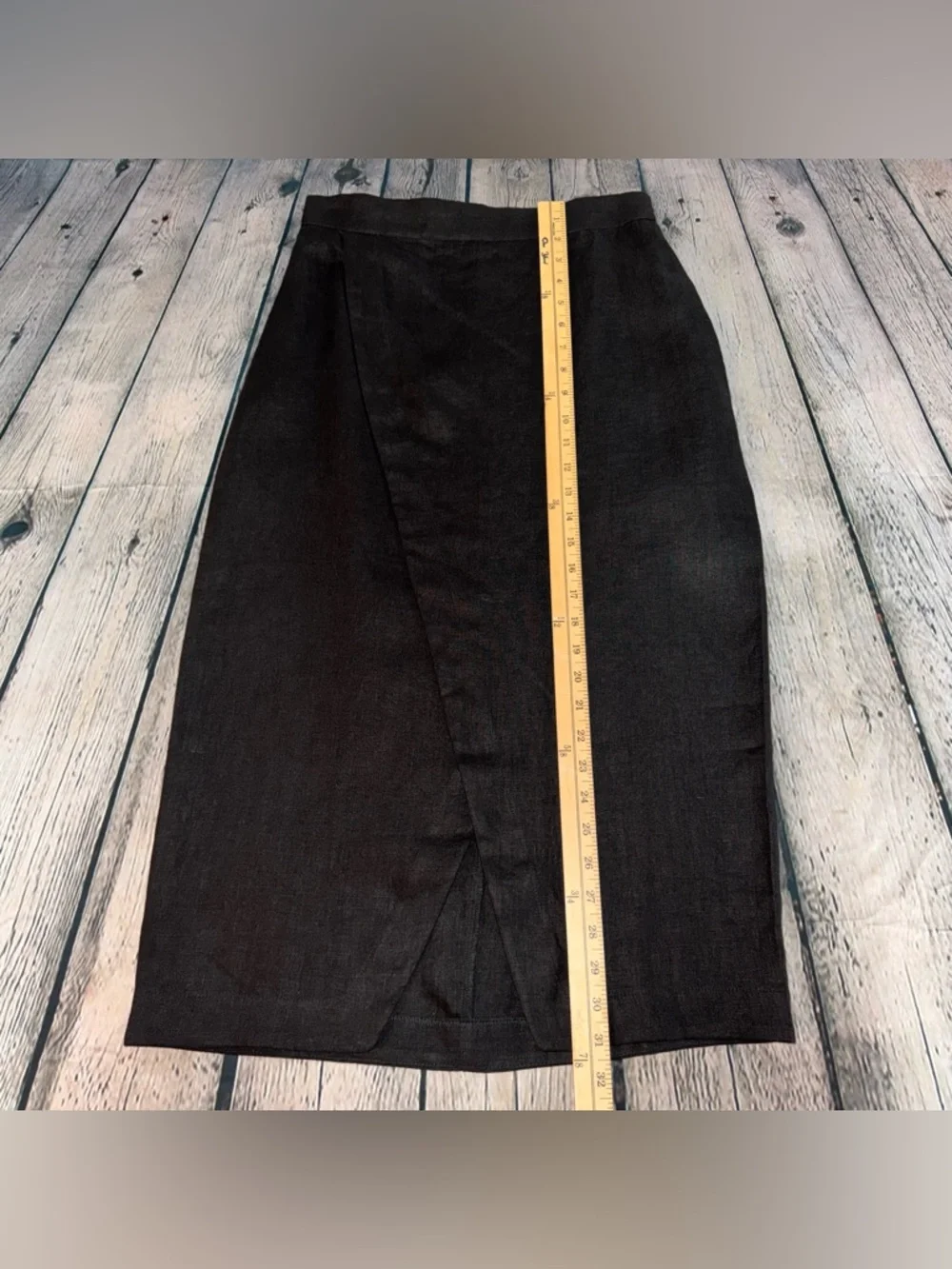 Ioanna Kourbela Black Linen Midi Skirt Zero Waste Greek Designer Sz Euro Medium - Picture 5 of 8